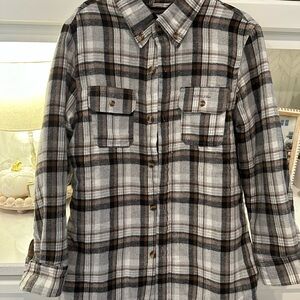 Plaid Button-Up Shirt